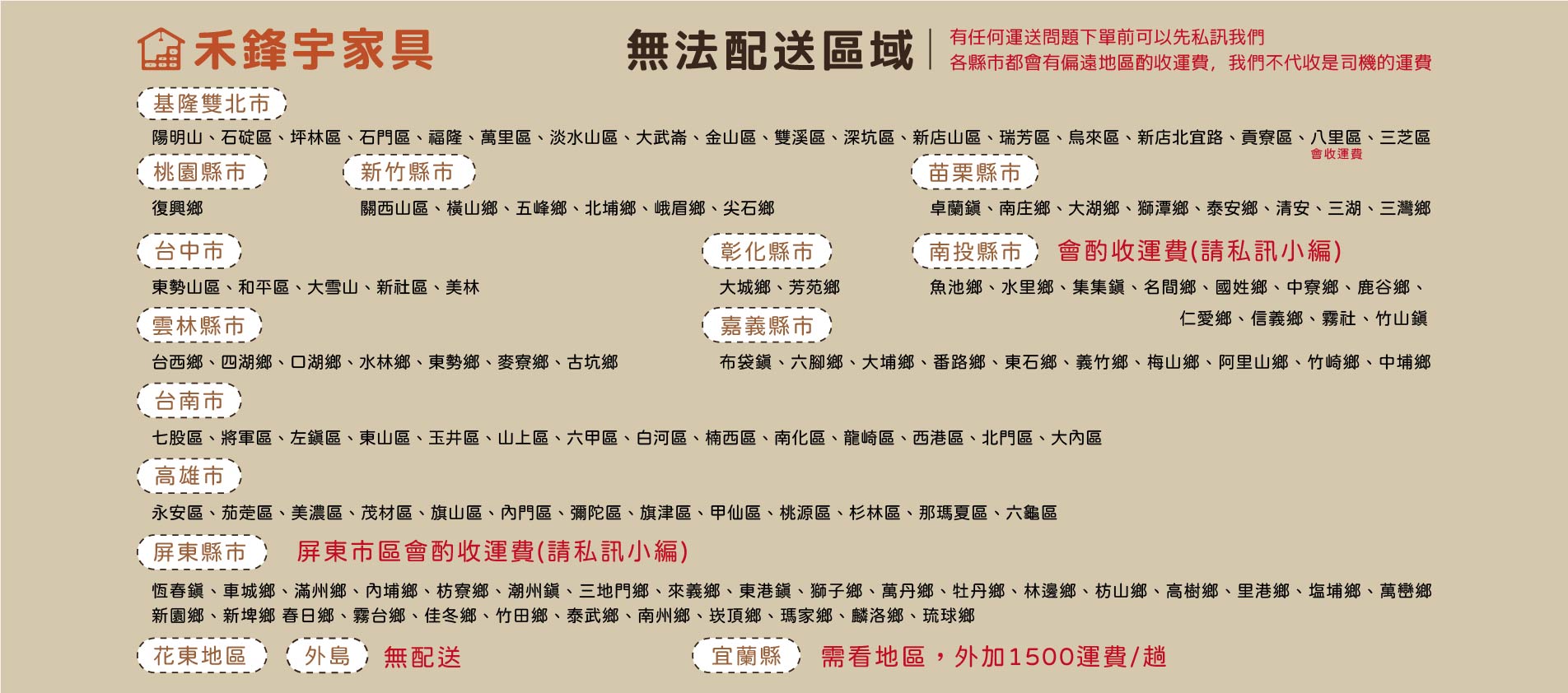 運費公告